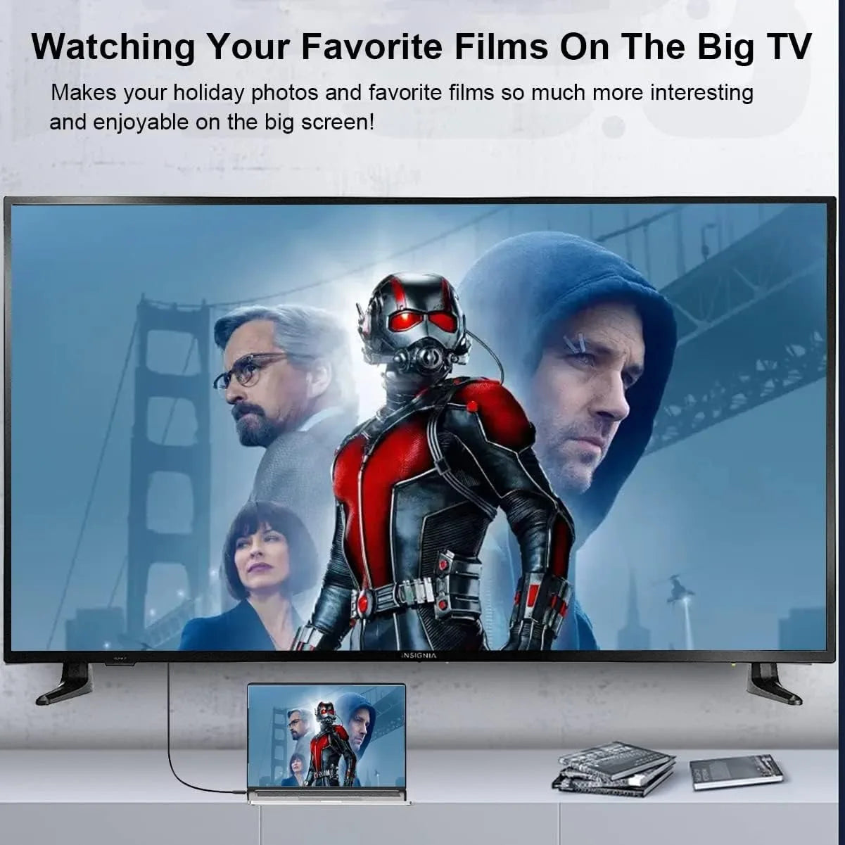 1.8m HDMI to VGA Adapter Cable – 1080P Full HD, Plug & Play